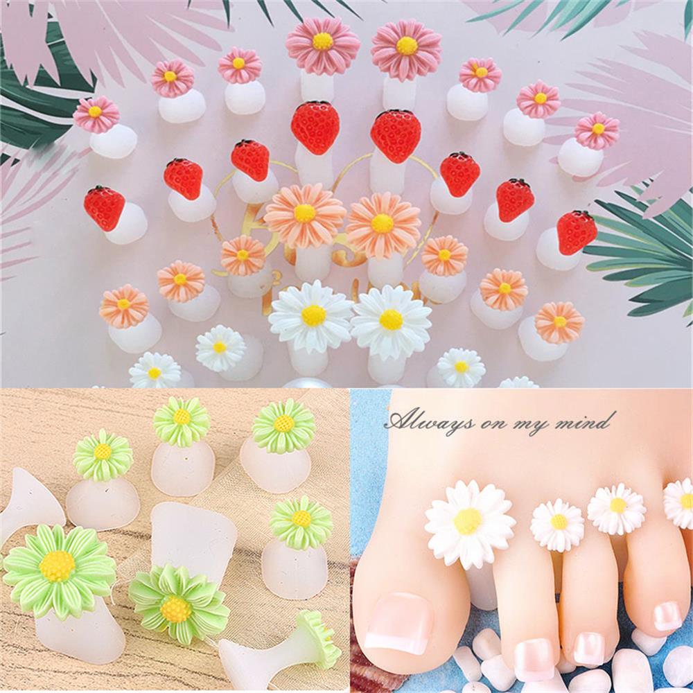 (Hàng Mới Về) Bộ 8 Dụng Cụ Tách Ngón Chân Bằng Silicon Hình Hoa Cúc