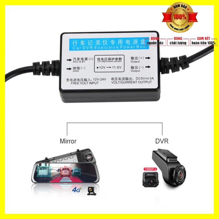 Bộ Kit nguồn đấu điện 24/24 dùng cho camera hành trình ô tô Điện áp đầu vào: 8 – 40V | BigBuy360 - bigbuy360.vn