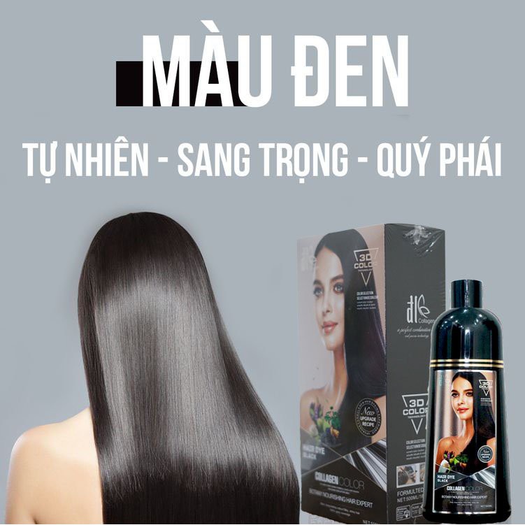 DẦU GỘI PHỦ BẠC ĐEN - NÂU CHÍNH HÃNG ĐL COLLAGEN 500ML THẢO DƯỢC AN TOÀN CHO CẢ TRẺ EM VÀ PHỤ NỮ CÓ THAI