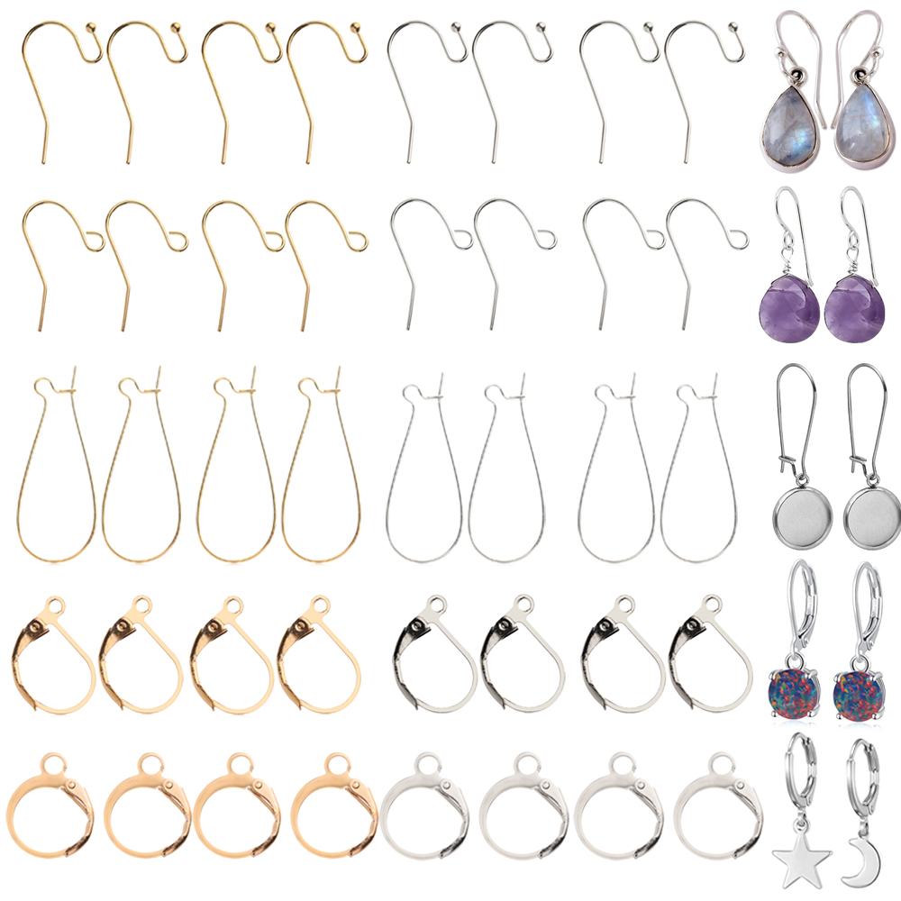 HANDMADE Set 20 Móc Khuyên Tai Bằng Hợp Kim Thiết Kế Đơn Giản