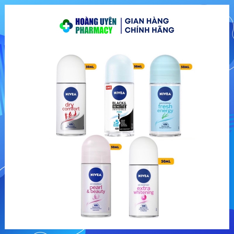 Lăn khử mùi dưỡng trắng da Nivea 50ml