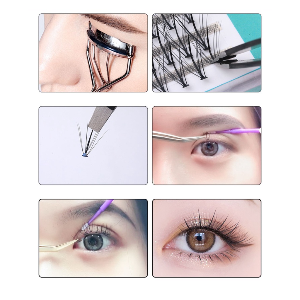 [JUNG] Hộp lông mi giả tự nhiên dạng cụm hộp trắng