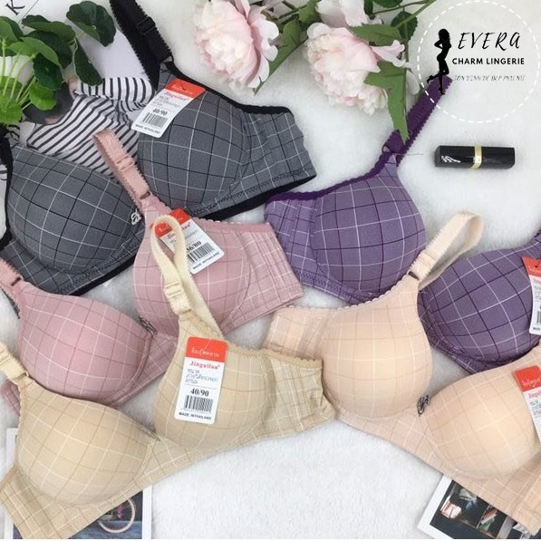 Áo Lót Kẻ Caro Không Gọng Đệm Mỏng Ôm Nâng Vừa - AL 151