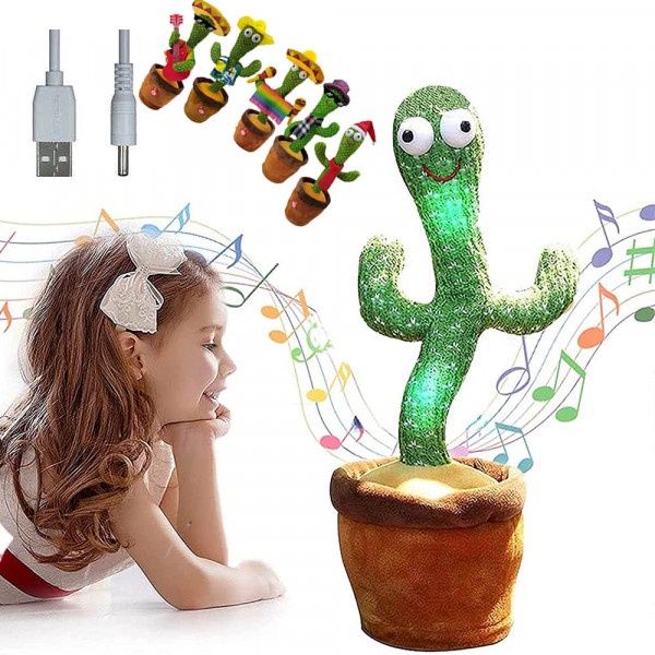 Cây xương rồng nhảy múa loại 120 bài nhại tiếng pin sạc phiên bản nâng cấp mới