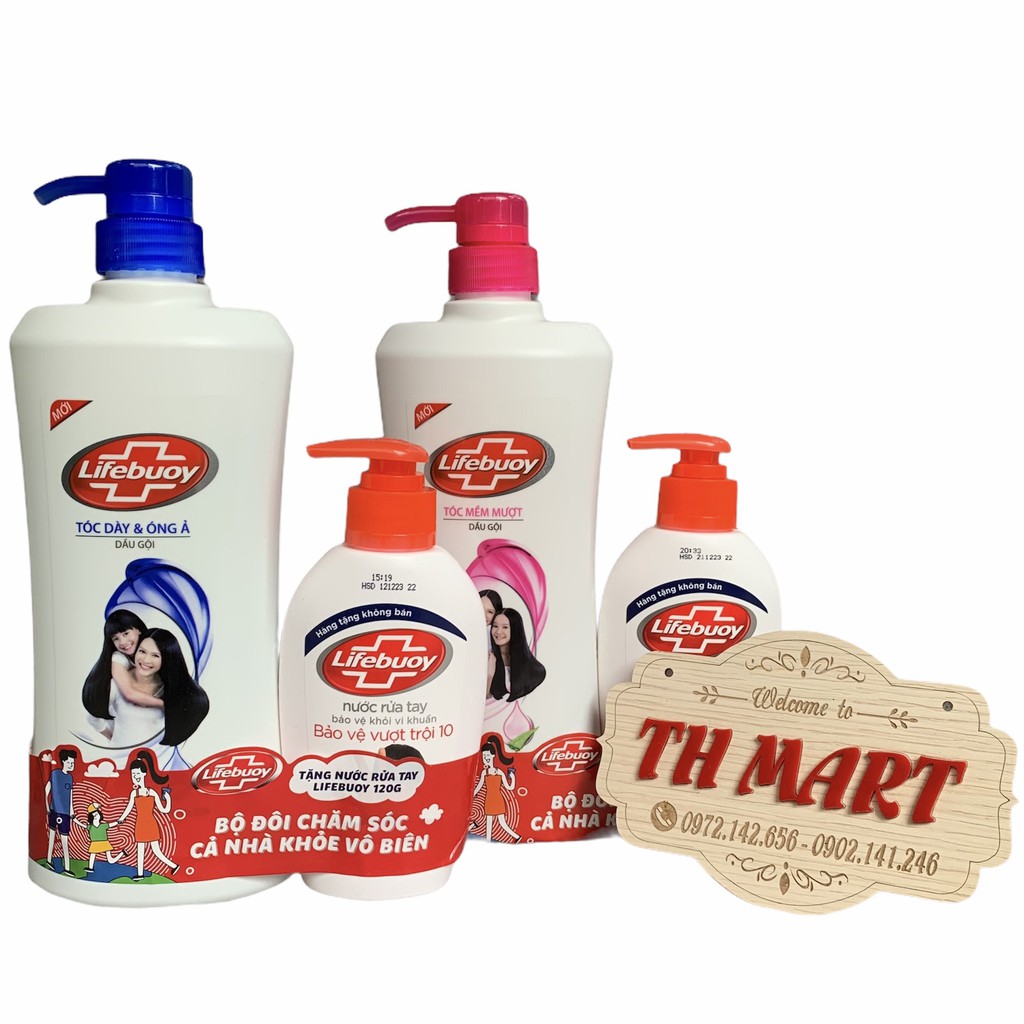 dầu gội đầu lifebuoy tặng nước rửa tay, tóc dầy óng ả, tóc mềm mượt, 5 dấu hiệu trông thấy chai 650g