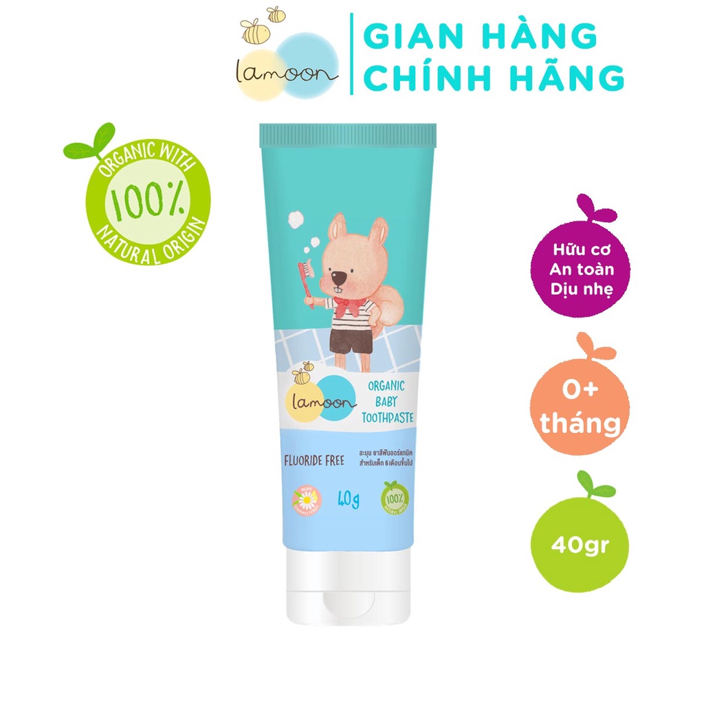 Kem Đánh Răng Organic cho bé Lamoon - 40g