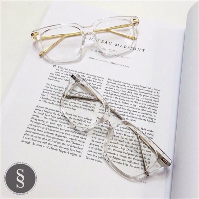 [GIÁ SỈ] MẮT KÍNH GIẢ CẬN CHỮ V TRONG SUỐT GỌNG VÀNG GỌNG BẠC CỰC ĐẸP | BigBuy360 - bigbuy360.vn