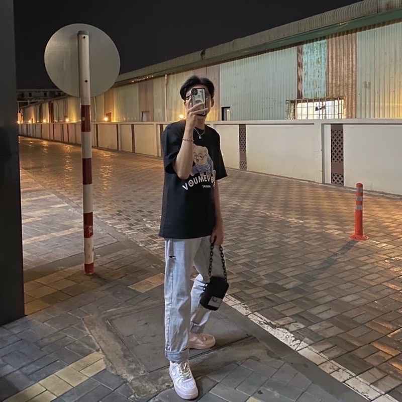 Áo thun gấu newtag size m