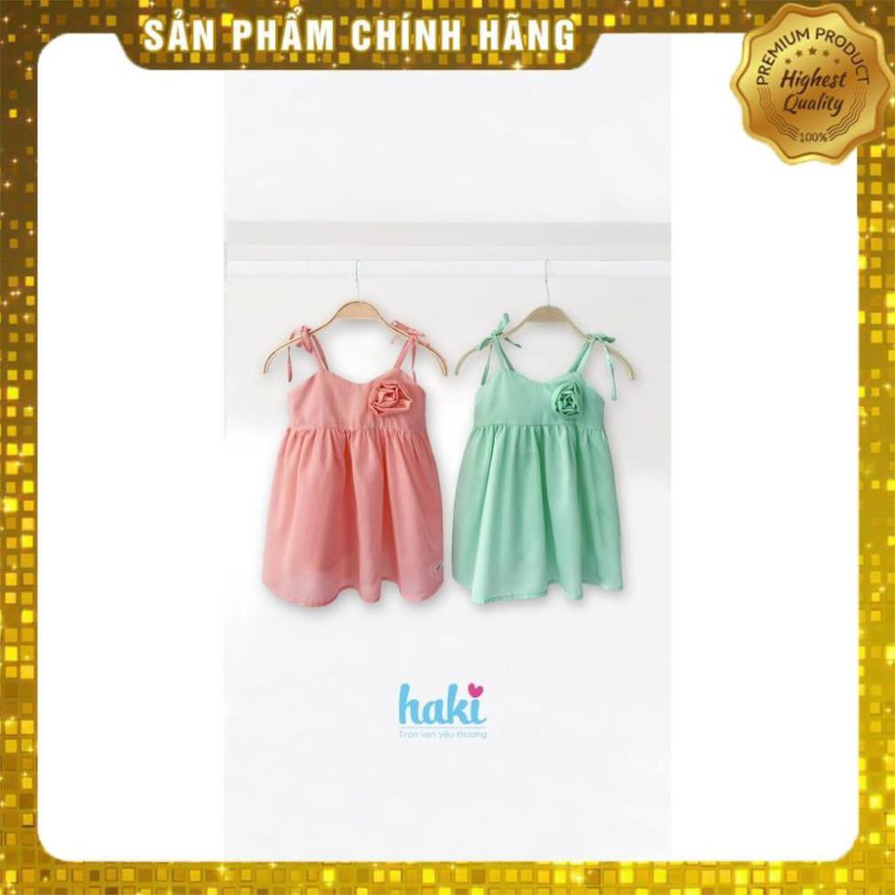 Váy hai dây đính hoa hồng HK507 HAKI (ảnh thật 100%)