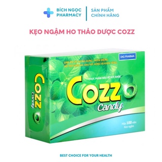Kẹo ngậm ho thảo dược COZZ Candy - Giúp làm ấm cổ họng, tan đờm - Hộp 100 viên