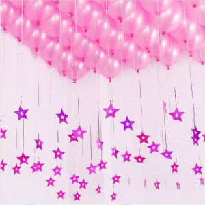 Dây trái tim, ngôi sao trang trí đuôi bong bóng