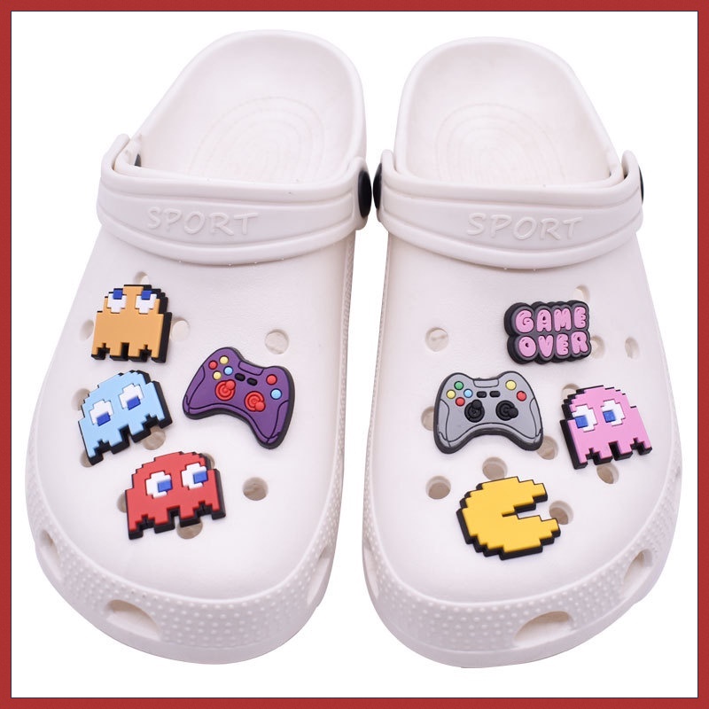 Trang trí giày Crocs Jibbitz Phụ Kiện Trang Trí Giày Crocs Hình Nhân Vật Game Pac-Man Dễ Thương DIY Cho Người Lớn Và Trẻ Em