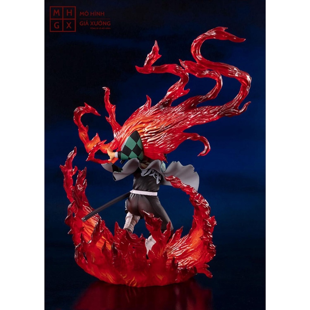 Mô hình Kimetsu No Yaiba figure Demon Slayer Kamado Tanjirou cao 22 cm trạng thái chiến đấu - figure thanh gươm diệt quỷ