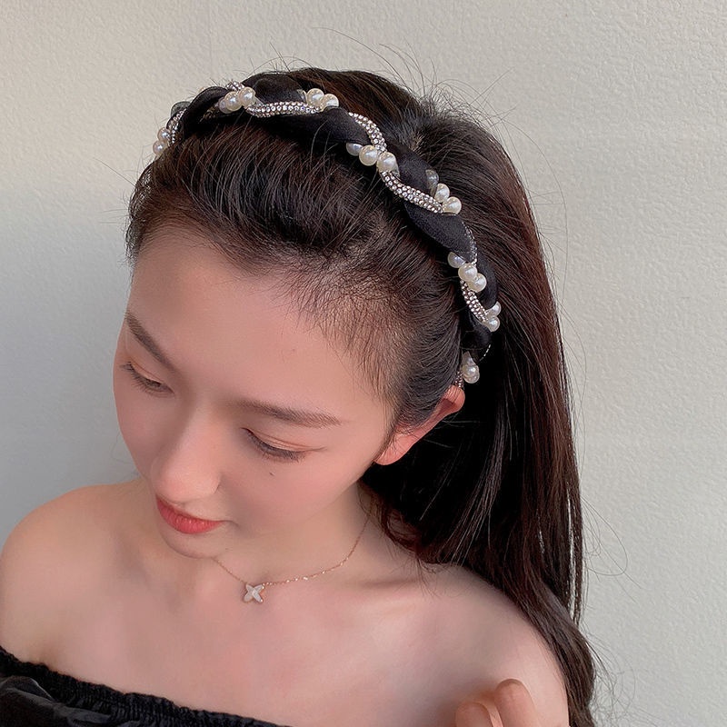 Băng Đô Cài Tóc Màu Cà Phê Đen Đơn Giản Thời Trang Hàn Quốc Cho Nữ