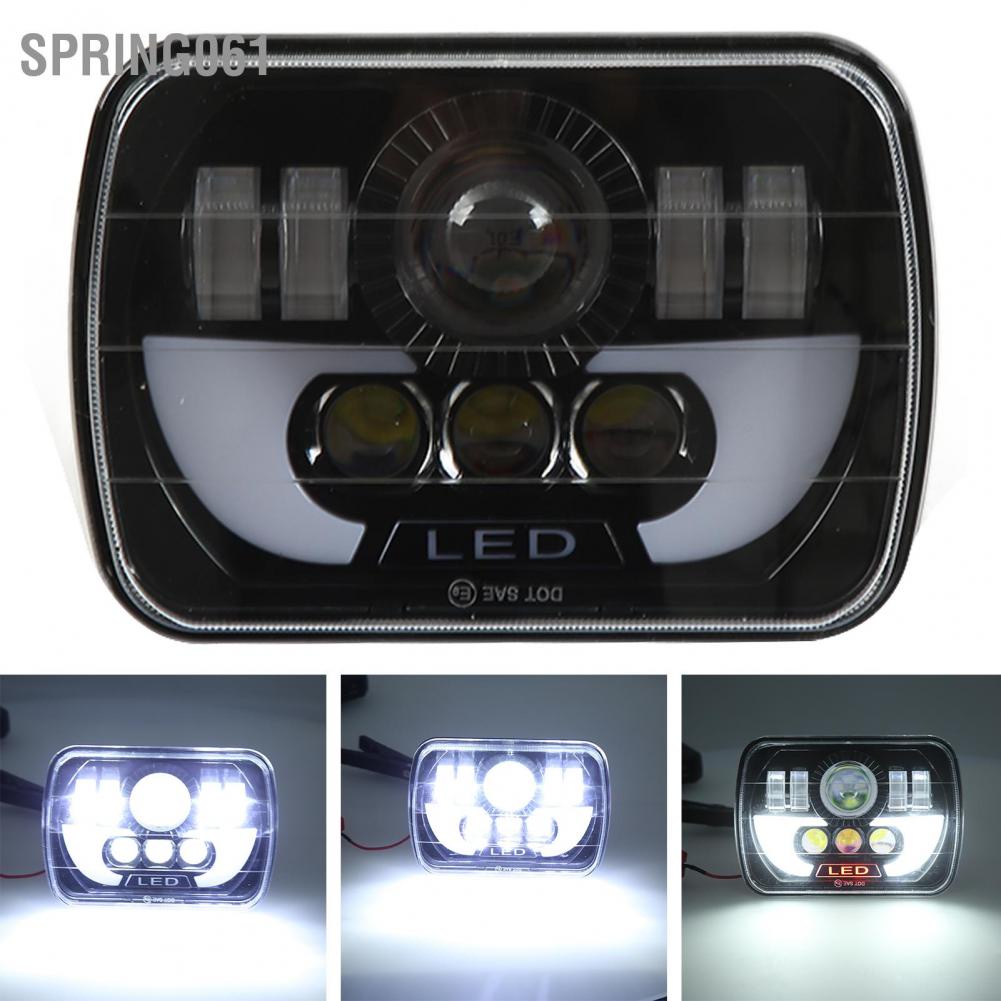 Spring061 Đèn pha LED vuông 5x7in 90W Đèn pha chiếu sáng cao Chùm sáng thấp IP67 Chống nước cho xe máy