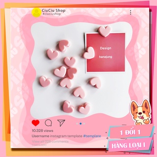Kẹp giấy hình tim phong cách Hàn Quốc