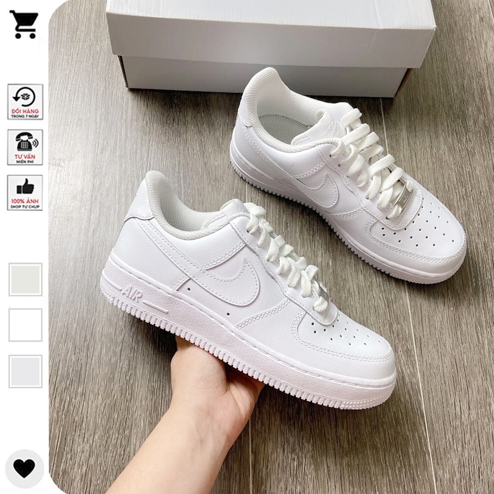 Giày_Nike AF1 Nam Nữ, Giày Air Force 1 Full Trắng Thể Thao Thời Trang Hàng Đẹp Full Box