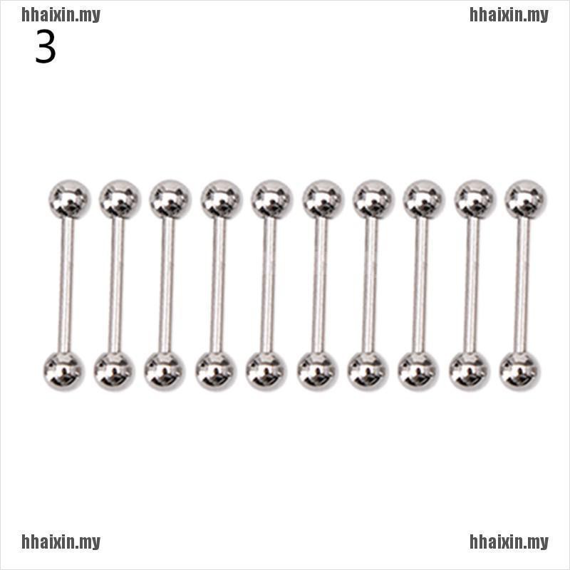 Set 10 khuyên xỏ cơ thể bằng inox chất lượng cao