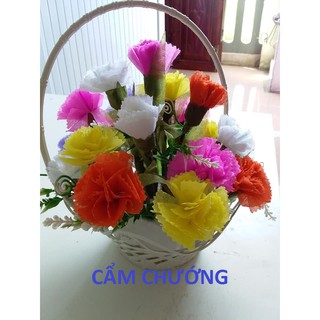 hoa giấy lụa - CẨM CHƯỚNG (cả giỏ)