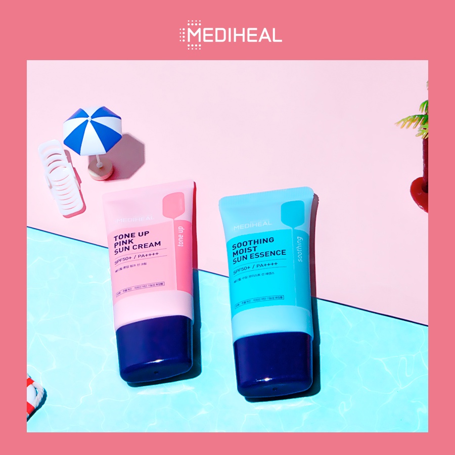 [Nhập mã COSMH22 giảm 8%]Kem Chống Nắng Trắng Da Mediheal Tone-Up Pink Sun Cream SPF50+/ PA++++ 45ml