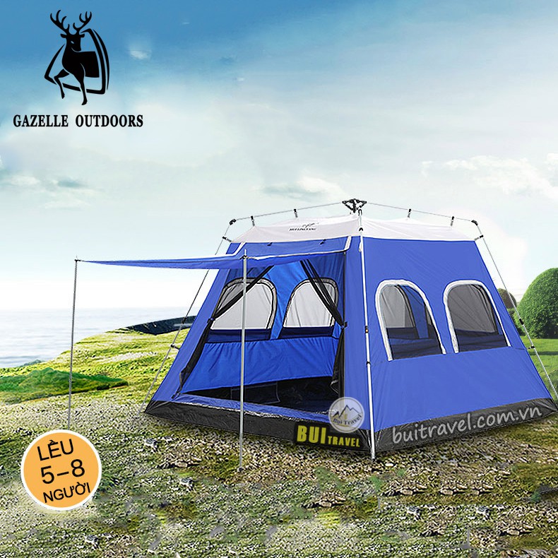 Lều tự bung cho 5-8 người Gazelle Outdoors GL1513- Lều dã ngoại cỡ lớn- Bụi Travel