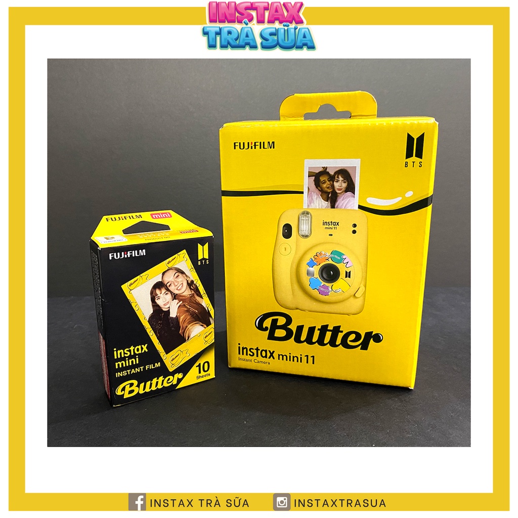 Instax Mini 11 BTS BUTTER - Máy ảnh lấy ngay Fujifilm - Chính hãng bảo hành 1 năm - Tặng kèm 10 film