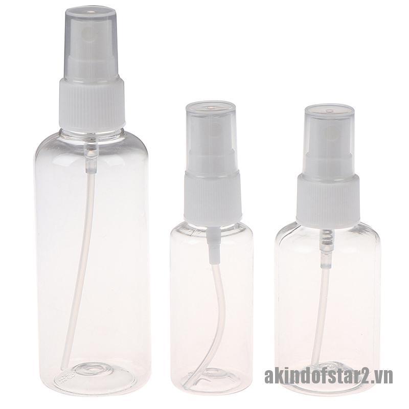 Chai Xịt Phun Sương Trong Suốt Cho Du Lịch 30 / 50 /