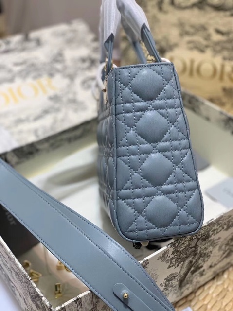 Túi Lady 5 ô màu xanh siêu cấp