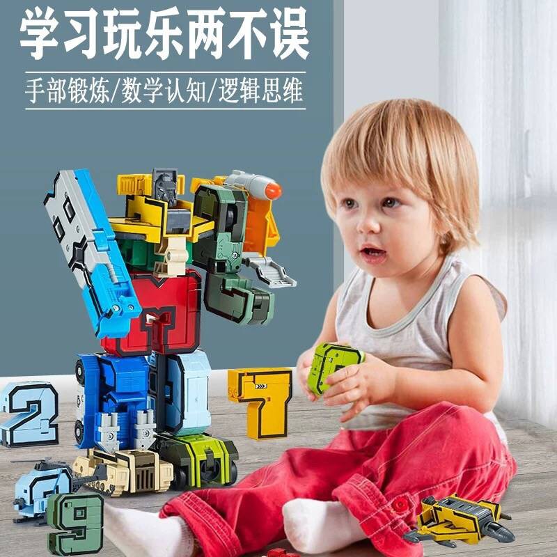 Bộ Đồ Chơi Robot Biến Hình Thông Minh Cho Bé Từ 0-9 Tuổi