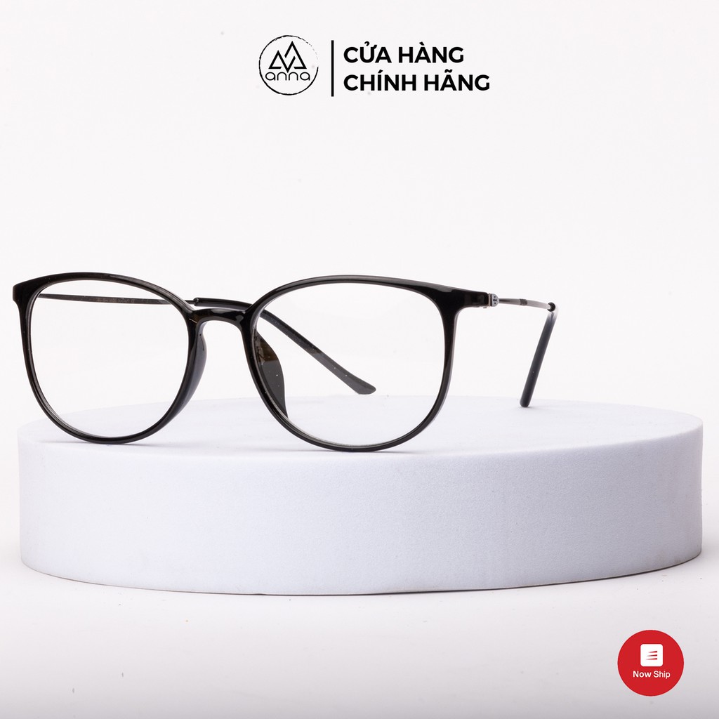 Gọng kính mắt thời trang nam nữ ANNA dáng tròn cá tính chất liệu nhựa dẻo cốt kim loại 200HQ043 | BigBuy360 - bigbuy360.vn