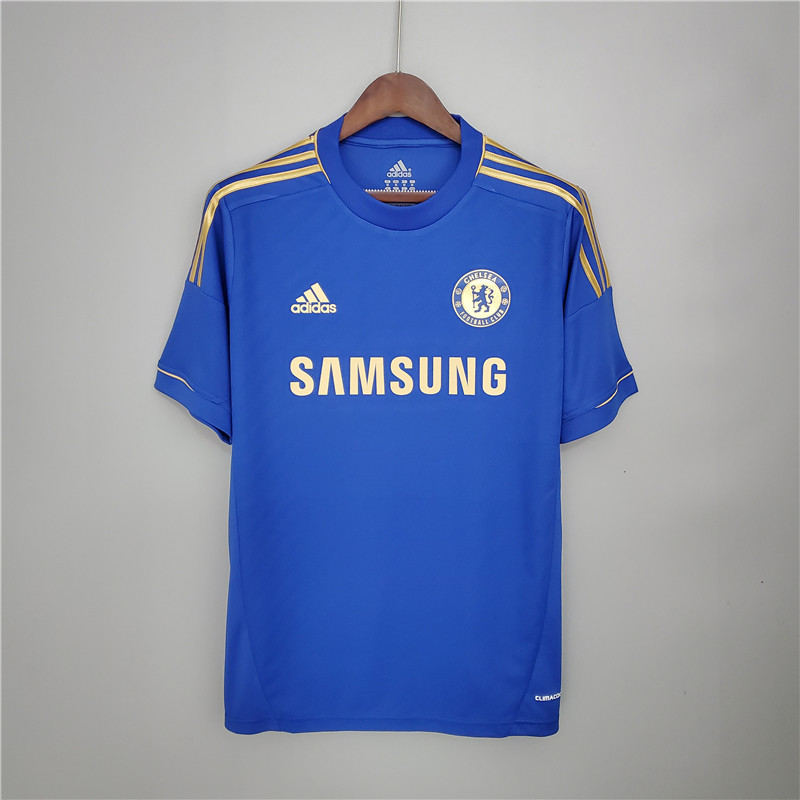 Áo Thun Bóng Đá Đội Tuyển Chelsea Màu Xanh Dương Phong Cách Retro 2012/2013