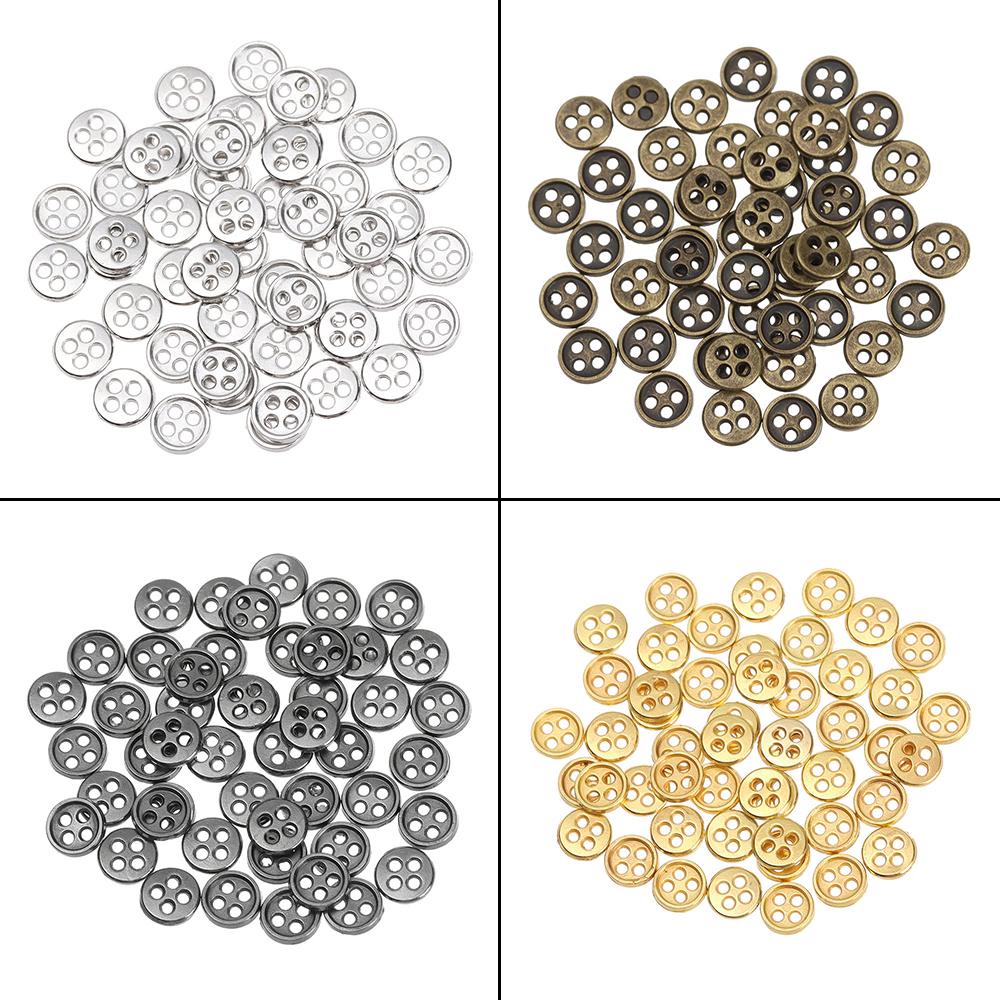 Set 50 Nút Bấm Mini 6mm Chuyên Dụng Cho Búp Bê Tỉ Lệ 1 / 12 1 / 6