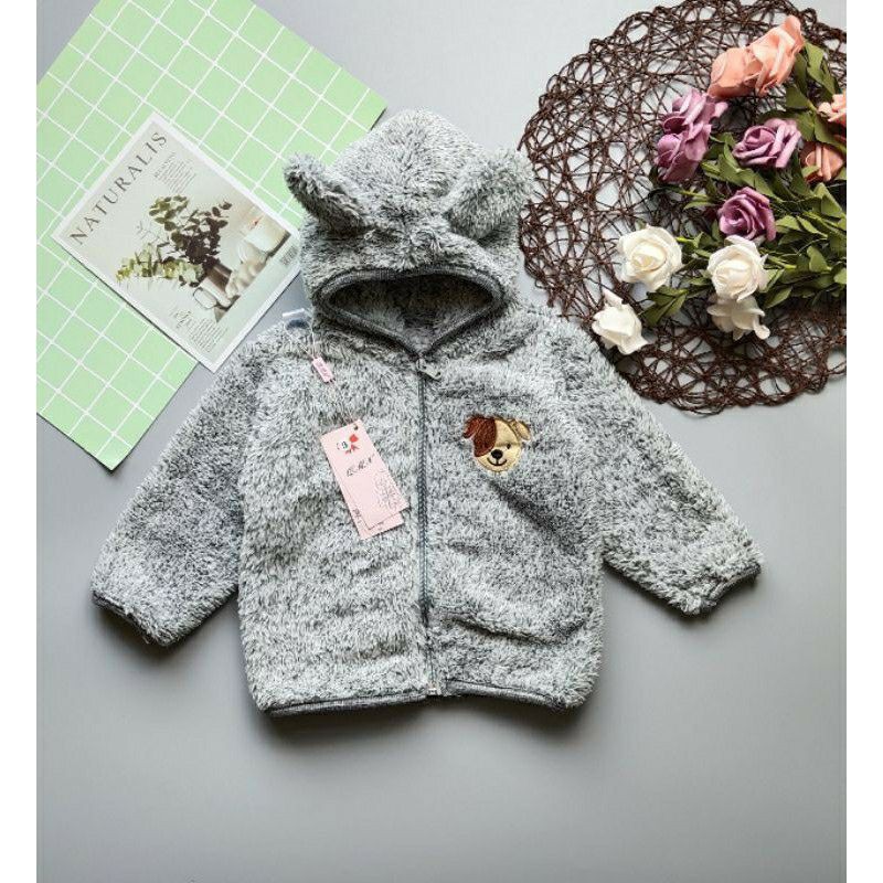 Áo khoác lông cừu có mũ cho bé siêu ấm siêu mềm 4-16kg