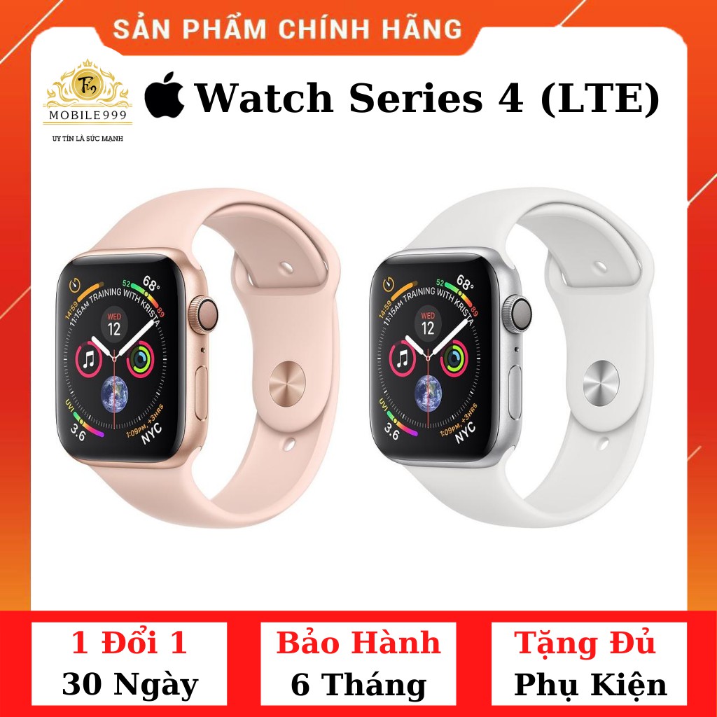 [Mã ELMS5TR giảm 5% đơn 5TR] Đồng Hồ Apple Watch Series 4 /40mm (LTE) - Chính Hãng - Zin Đẹp 99% Như Mới - MOBILE999
