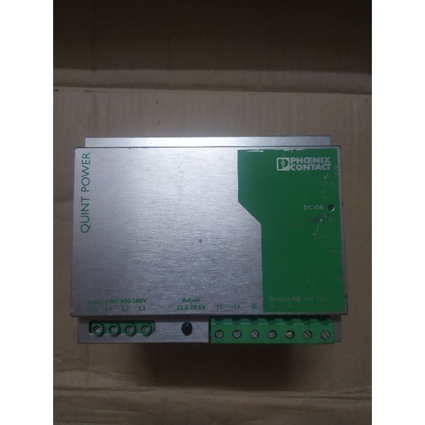 Nguồn DC công nghiệp 960W 24V 40A Meanwell DRT-960-24 . Phoenix contact 24V-20A input 3 pha 400-500VAC. Hàng cũ tháo máy