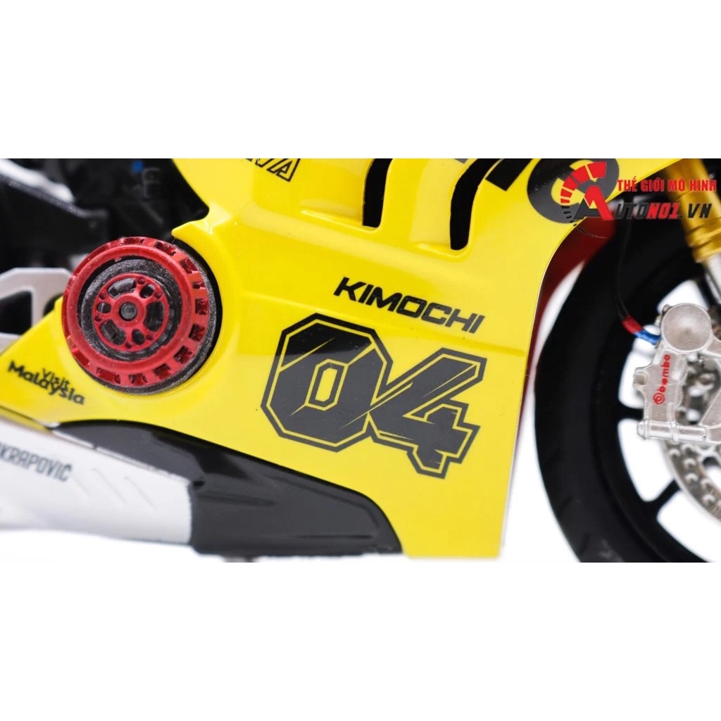 MÔ HÌNH XE ĐỘ DUCATI SUPREME V4S YELLOW - SUPREME V4S YELLOW NỒI KHÔ TỈ LỆ 1:12 AUTONO1 D222G D223G