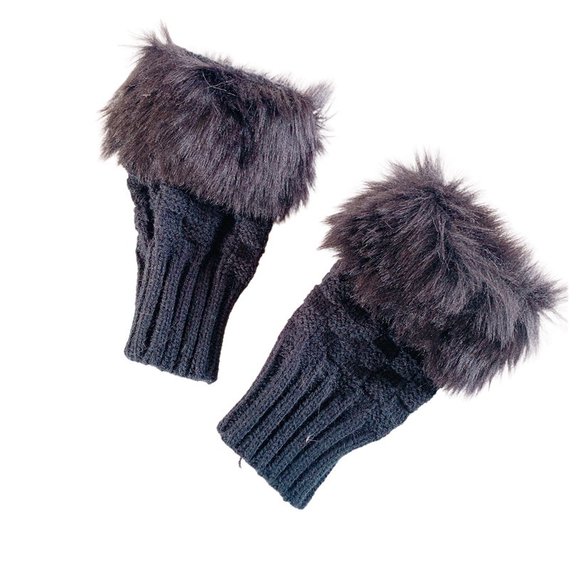 Găng Tay Dệt Kim Giữ Ấm Mùa Đông Phong Cách Harajuku Cho Trẻ Em Y2K