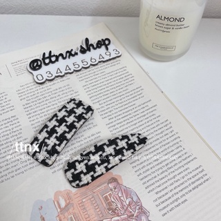 Kẹp tóc dạ kẻ caro cao cấp 🔅freeship🔅