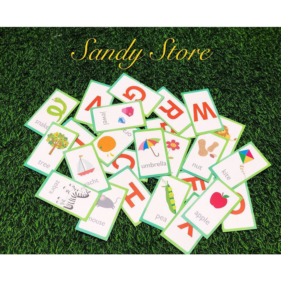 BỘ THẺ CHỮ CÁI ABC SANDY