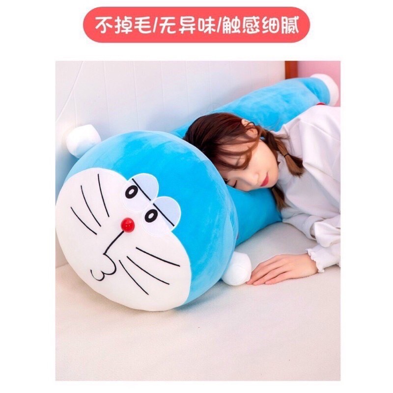 Gối Ôm Gấu Bông Doraemon Đáng Yêu Vải Nhung Co Dãn 4 Chiều Hàng Cao Cấp