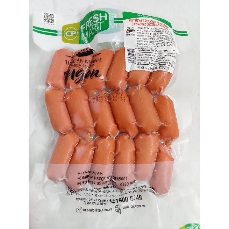 Xúc xích Coktai 250gr/18 cây