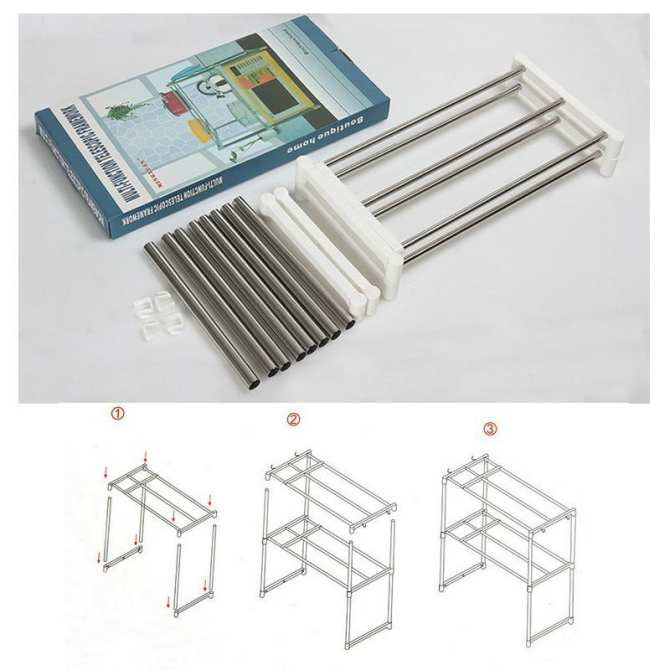 [ SALE TƯNG BỪNG]  Kệ để lò vi sóng tiết kiệm không gian 2 tầng.