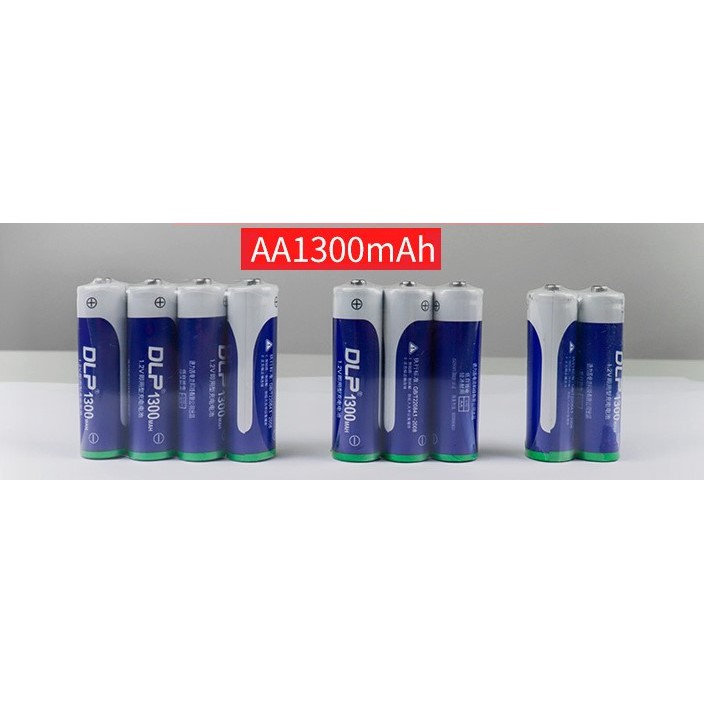 _ Dock sạc và 4 Pin AA sạc Delipow 1.2V 1300mAh