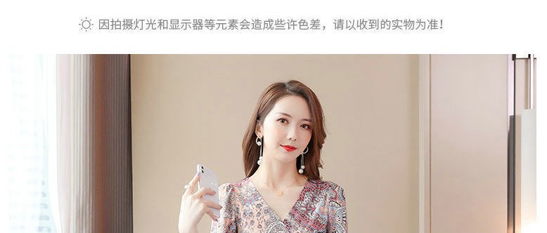 Đầm Cổ Chữ V Họa Tiết Hoa Thời Trang Hàn Quốc | BigBuy360 - bigbuy360.vn