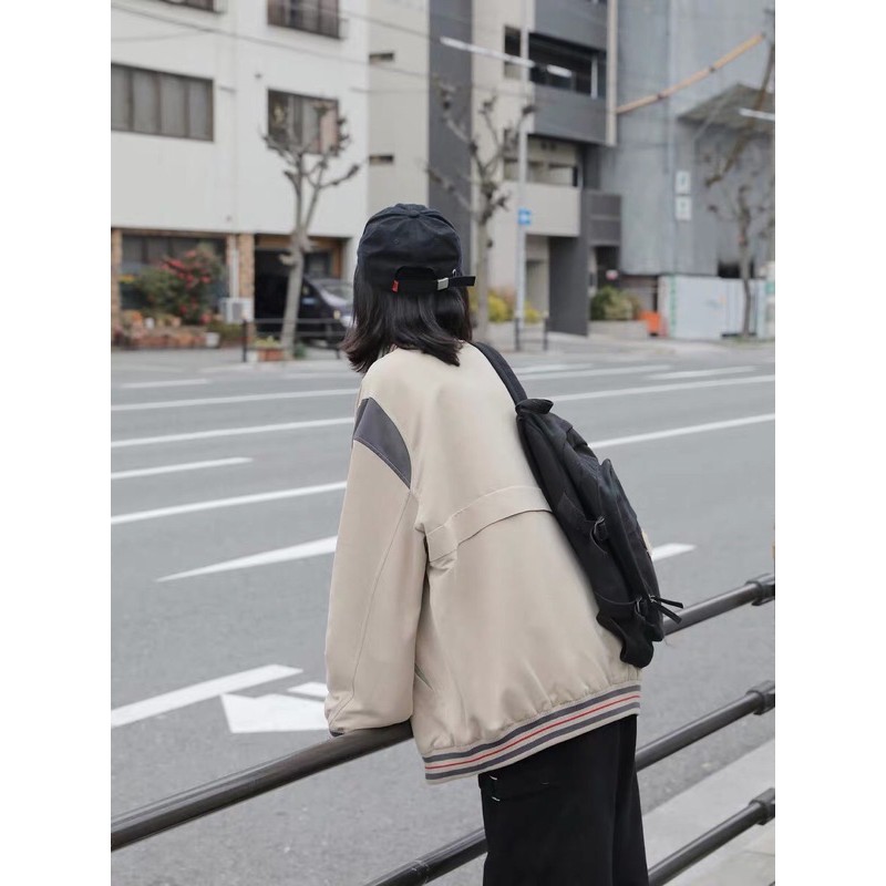 Bomber trơn đơn giản vintage( hàng có sẵn) | BigBuy360 - bigbuy360.vn