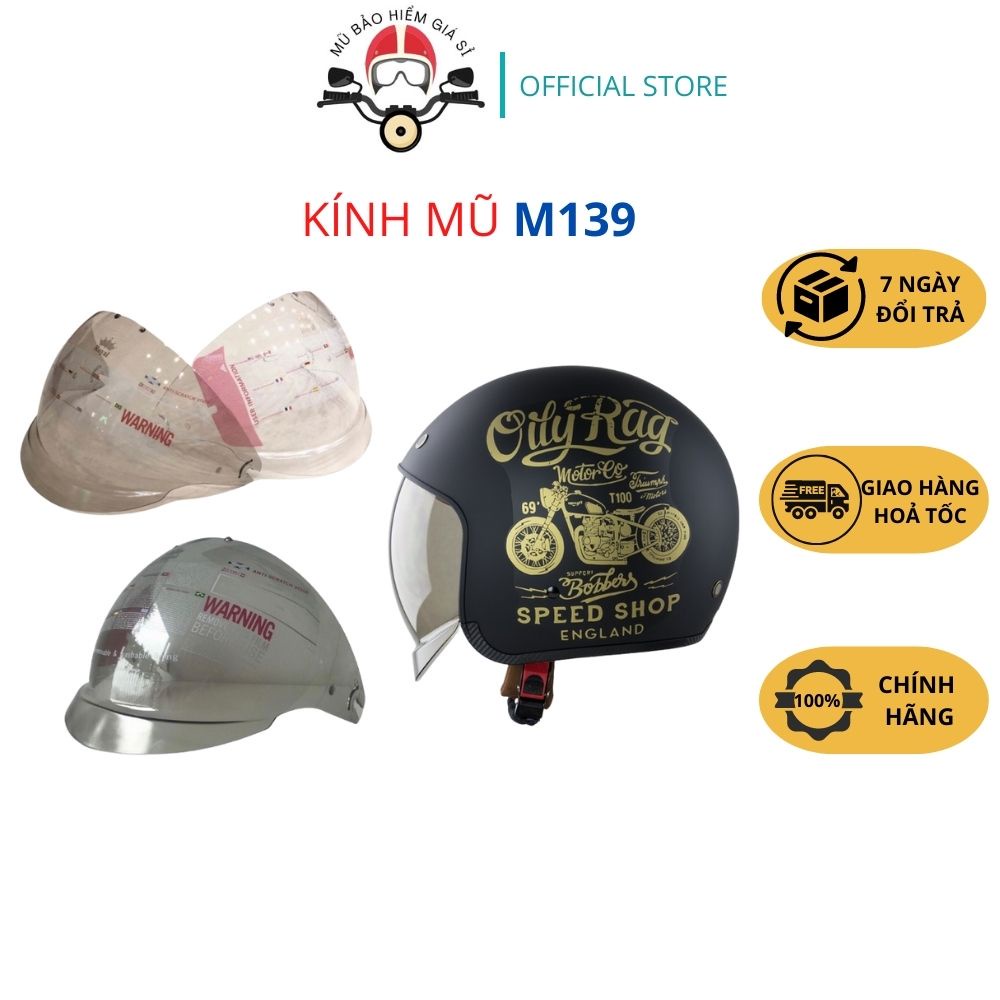 Kính Royal M139, Kính âm rời thay thế cho mũ bảo hiểm Royal M139 - Kính CHÍNH HÃNG