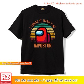 SALE -  Áo thun game Among US Impostor màu đen phong cách Vintage M2768  giá tốt nhất