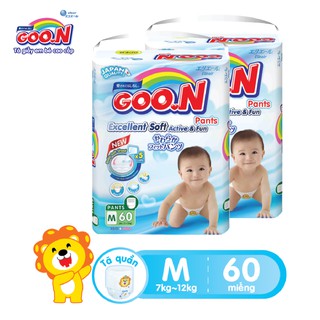 [Hot mua 1 được 2] Tã Quần Goon Slim Gói Cực Đại M60 (60 Miếng) 