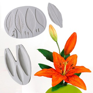 Khuôn Silicone Tạo Hình Hoa Lily & Lily Trang Trí Bánh