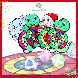 Trò Chơi Ném Bóng Phi Tiêu SuperBee Treo Tường Hình Con Vật, Bóng Dính Cho Bé Chơi Trong Nhà, Giải Trí An Toàn Cho Trẻ